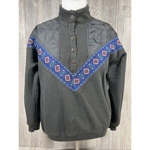 Vintage 1990's Chinawear by Morsly Green‎ Quarter Button Up Sweater Womens SZ M